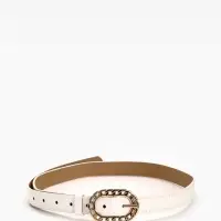 Ремень жен 04-01-01-01, Июнь2503, 2,5*0,3*110 см, без винта, пряж золото, 1 прокол, белый Ремень жен 04-01-01-01, Июнь2503, 2,5*0,3*110 см, без винта, пряж золото, 1 прокол, белый