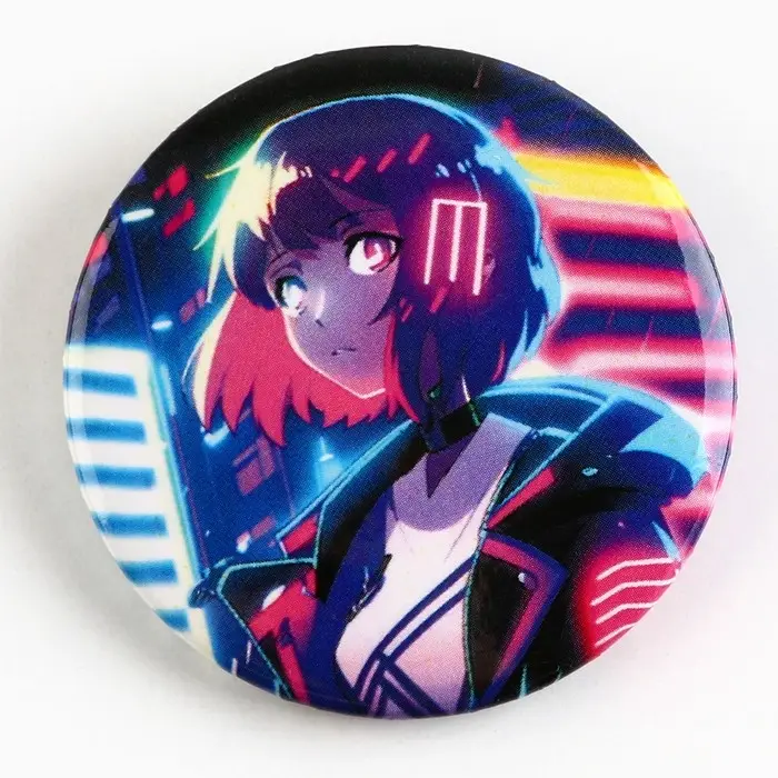 Значки закатные «Аниме девочки», 38 мм, МИКС Значки закатные «Аниме девочки», 38 мм, МИКС