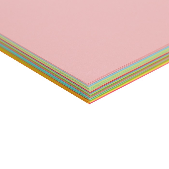 Бумага цветная А4 100л Calligrata Пастель + интенсив + неон + умеренный МИКС 20цв 80г/м2 Бумага цветная А4 100л Calligrata Пастель + интенсив + неон + умеренный МИКС 20цв 80г/м2