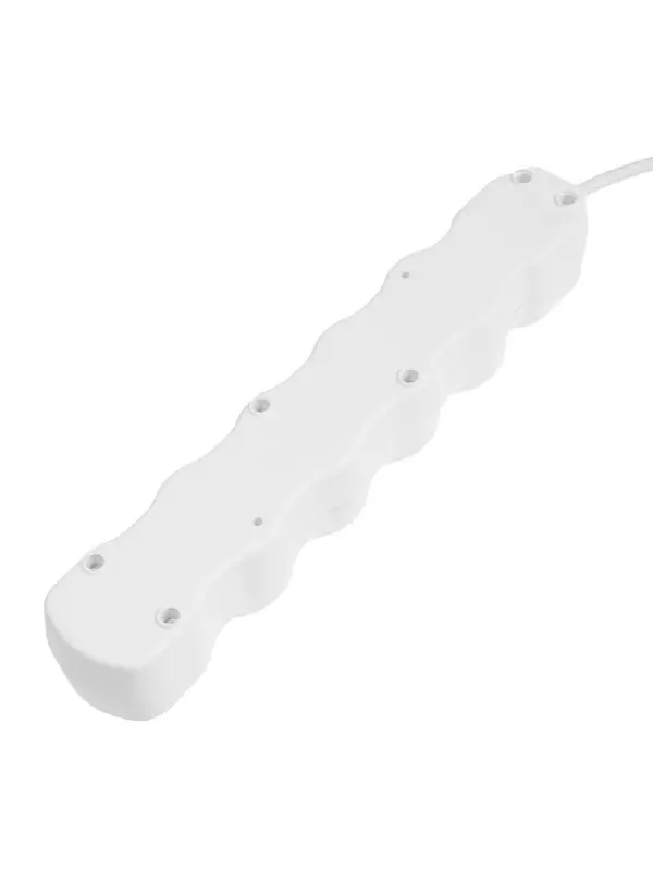 Удлинитель сетевой Luazon Lighting ECO, 5 розеток, 5 м, 10 А, 2200 Вт, заземление, белый