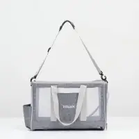 Сумка-переноска для животных, 24&times;25&times;41 см, с раздвижным окном, серая