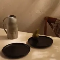 Тарелки SL Home &laquo;Дарк&raquo;, d=25.5 см, фарфор, чёрные