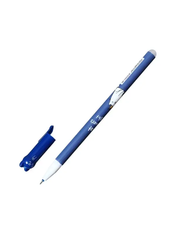 Стираемая ручка Calligrata, &laquo;Кот&raquo;, гелевая, синий стержень, узел 0.38 мм, МИКС