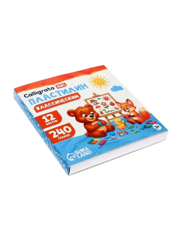 Пластилин Calligrata &laquo;Классический&raquo;, 12 цветов, 240 г