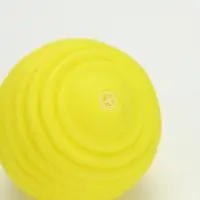 Игрушка пищащая "Мячик, горизонтальные полоски", 5,5 см желтая Игрушка пищащая "Мячик, горизонтальные полоски", 5,5 см желтая