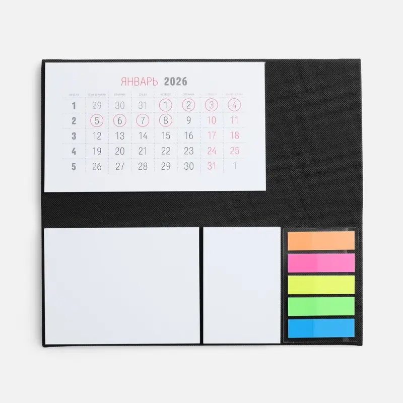 Календарь настольный Grade, черный
