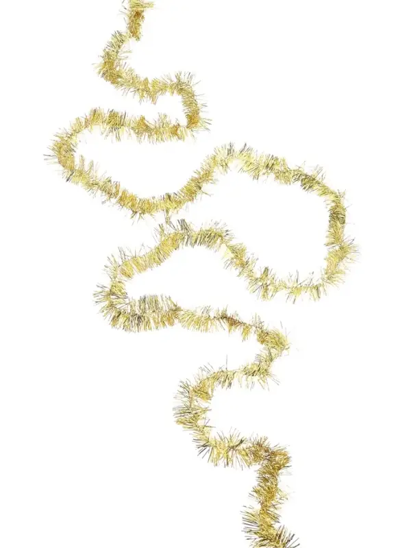 Ёлочные игрушки &laquo;Ариозо&raquo;, шары новогодние, набор с бусами и мишурой, 12 шт., золотистый