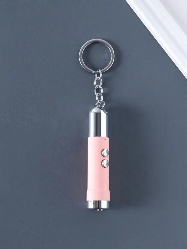 Фонарик-лазер брелок для ключей на кольце "Пастель" USB 4 режима МИКС 1,7х1,7х8 см