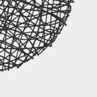 Салфетки сервировочные на стол Доляна &laquo;Паутинка&raquo;, d=38 см, 4 шт., чёрные