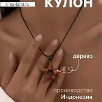 Кулон &laquo;Звезда&raquo;, дерево соно
