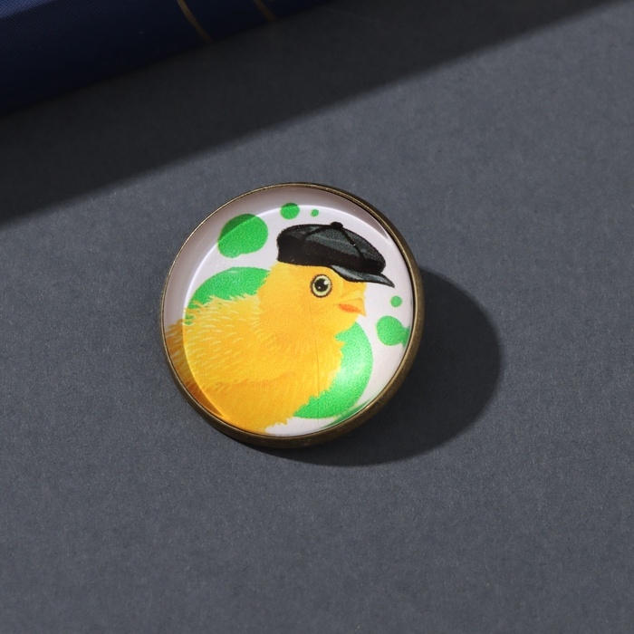 Набор брелок и значок  Набор брелок и значок "Цыплёнок" 6х11 см