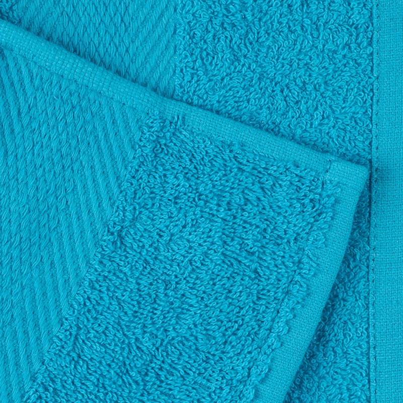 Набор полотенец махровых бордюр 440 г/м2, 50х90 ярко-бирюзовый, 10шт