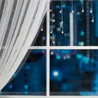 Гирлянда &laquo;Бахрома&raquo; 3&times;0.5 м с насадками &laquo;Шарики&raquo;, IP20, прозрачная нить, 80 LED, свечение мульти (RG/RB), мигание, 220 В