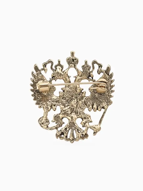 Брошь &laquo;Герб Российской Федерации&raquo;, красная в золоте