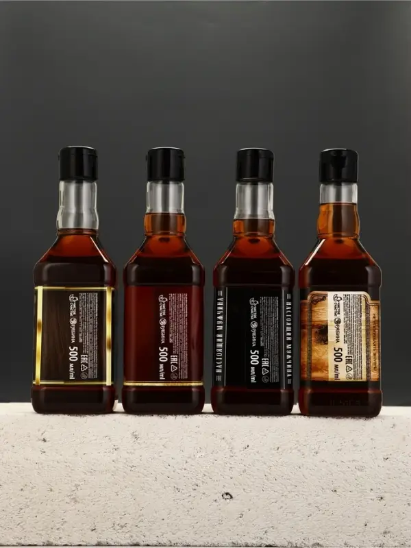 Набор "Настоящему мужику", 4 геля для душа во флаконах виски по 500 мл