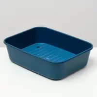 Туалет для кошек &laquo;Сима&raquo; FIX, 29&times;38&times;10.5 см, с сеткой, пластик, синий