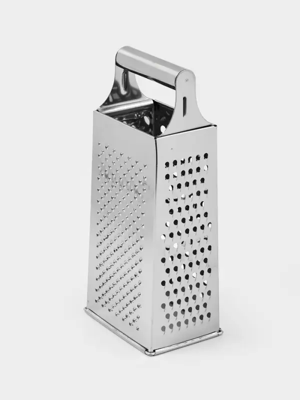 Тёрка четырёхгранная Доляна &laquo;Металлик&raquo;, 10&times;7.5&times;23.5 см, цвет хромированный