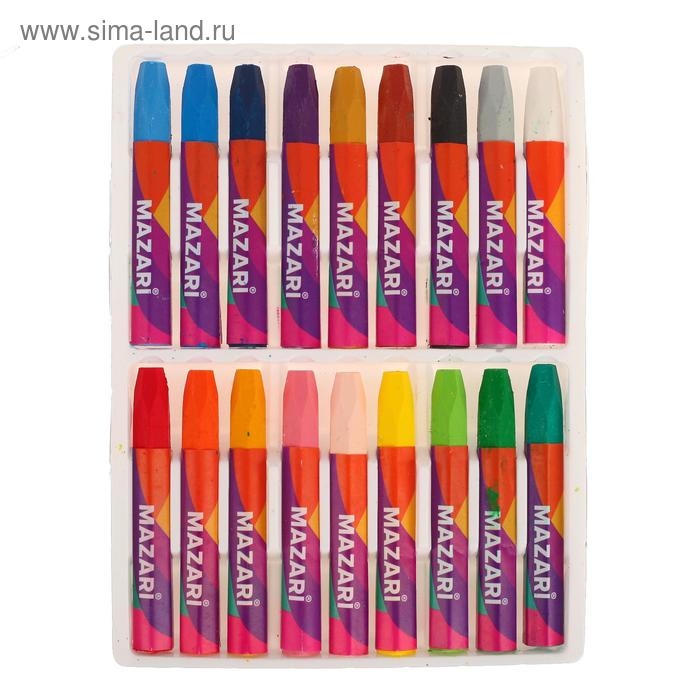 Пастель масляная Mazari, 18 цветов, шестигранный корпус, длина 73 мм, d корпуса 10 мм, картонная упаковка Пастель масляная Mazari, 18 цветов, шестигранный корпус, длина 73 мм, d корпуса 10 мм, картонная упаковка