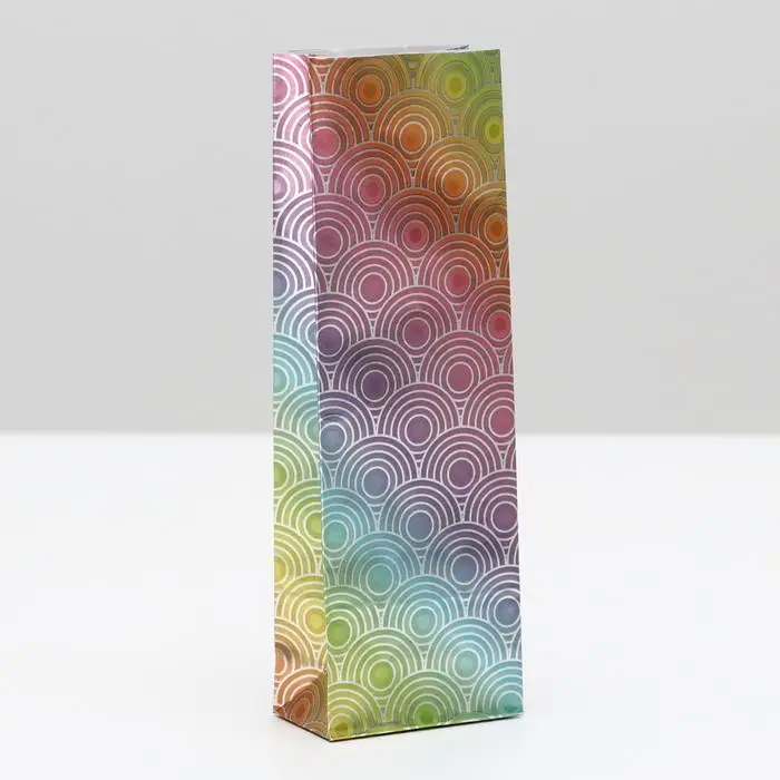 Пакет бумажный фасовочный Пакет бумажный фасовочный "Радуга", матовый, 7 х 4 х 20.5 см