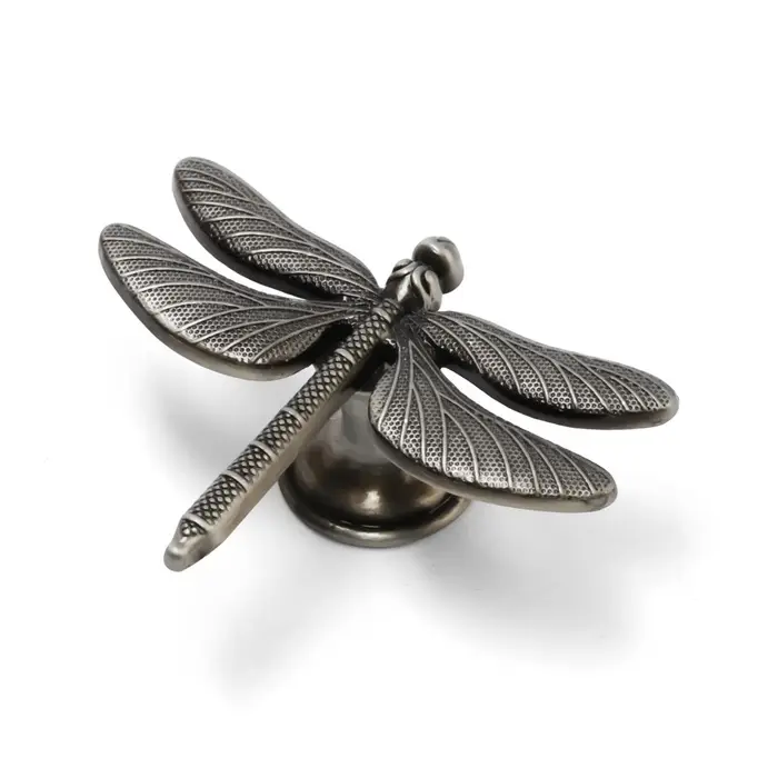 Ручка-кнопка CAPPIO PRO &laquo;Стрекоза&raquo; 47&times;60 мм, цвет старинное серебро