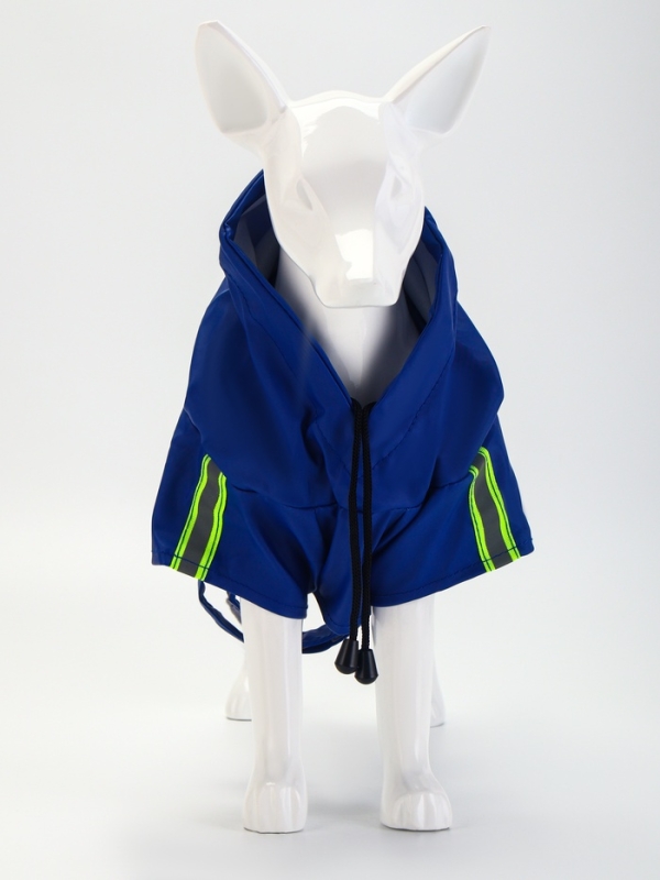 Куртка для собак с подкладом, размер XL (ДС 40, ОГ 56 см, вес 10-18 кг), синяя