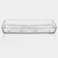 Форма для выпечки Paşabah&ccedil;e Borcam, 3.8 л, гриль, прямоугольная, жаропрочное стекло, прозрачная