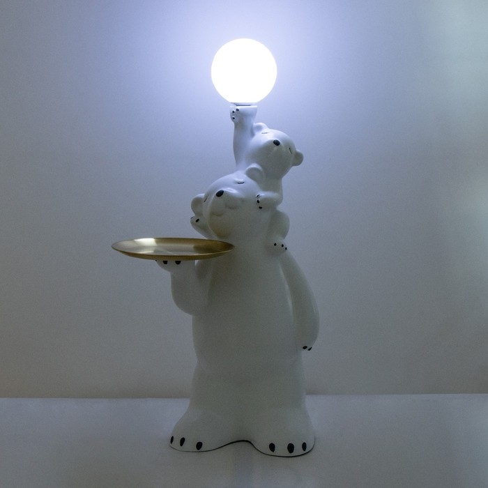 Торшер  Торшер "Умка и мама" LED USB белый 32х32х88см