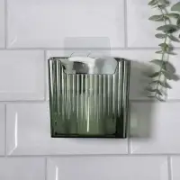 Органайзер для хранения &laquo;GREEN&raquo;, навесной, 1 секция, с клеевой основой, 11.5&times;8&times;11 см, полупрозрачный, зелёный