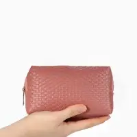 Косметичка дор Плетенка, 16*5*10, отдел на молнии, темно-розовый