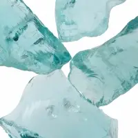 Декоративные камни для аквариума, 3-5 см, 500 г, необработанные, стекло, голубые