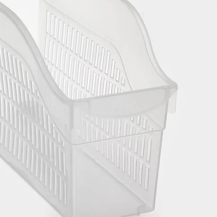 Контейнер для хранения на колёсиках, 6 л, 35.5&times;13&times;20 см, с ручкой, пластик, прозрачный