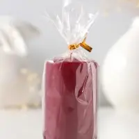 Свеча - цилиндр 4&times;6 см, 59 г, 6 ч, бордовый