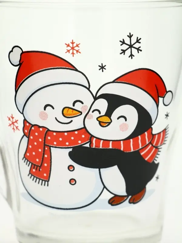 Кружки стеклянные новогодние &laquo;Персонажи&raquo;, набор 2 шт.