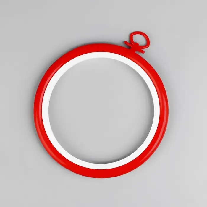 Пяльцы для вышивания с подвесом, пластиковая, d=9/11.5 см, МИКС