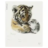 Тетрадь 12 листов в клетку ErichKrause Little Cuties, 60 г/м&sup2;, обложка мелованный картон, МИКС