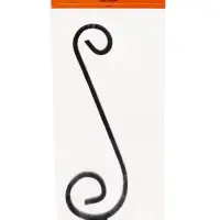 Кронштейн для кашпо навесной 27 см (забор, перила, козырьки) металл (зацеп 20 мм / 25 мм), черный 10