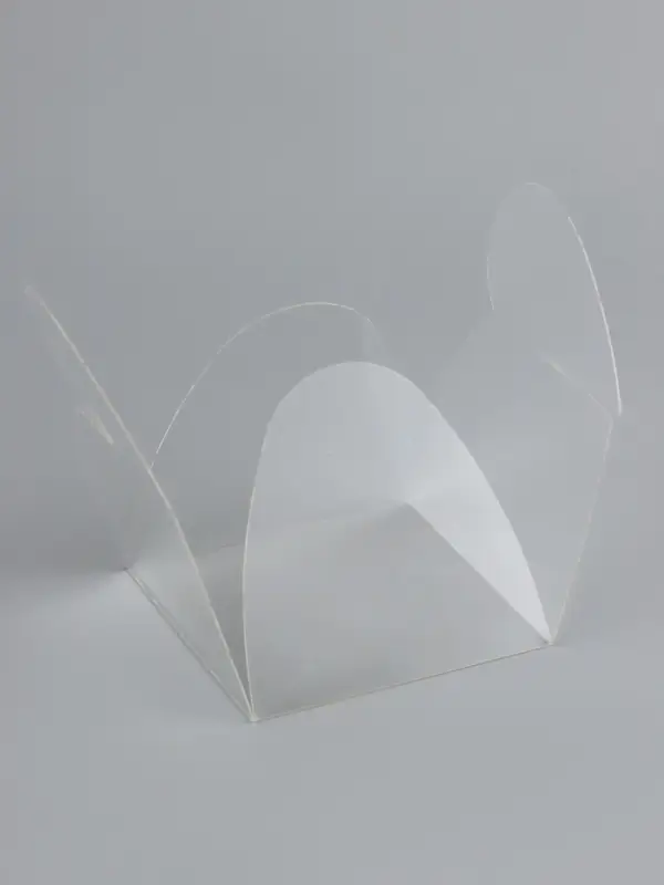 Складная прозрачная коробка из PVC, для упаковки подарков, 6.6×6.6×3 см Складная прозрачная коробка из PVC, для упаковки подарков, 6.6×6.6×3 см