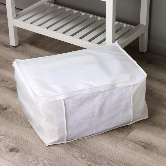 Кофр для хранения вещей LaDо́m, 60×45×30 см, цвет белый Кофр для хранения вещей LaDо́m, 60×45×30 см, цвет белый