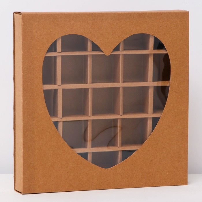 Коробка для 25 конфет, 22 х 22 х 3,5 см. Кондитерская упаковка Коробка для 25 конфет, 22 х 22 х 3,5 см. Кондитерская упаковка