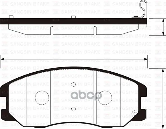 колодки тормозные пер. Sangsin brake арт. SP1204
