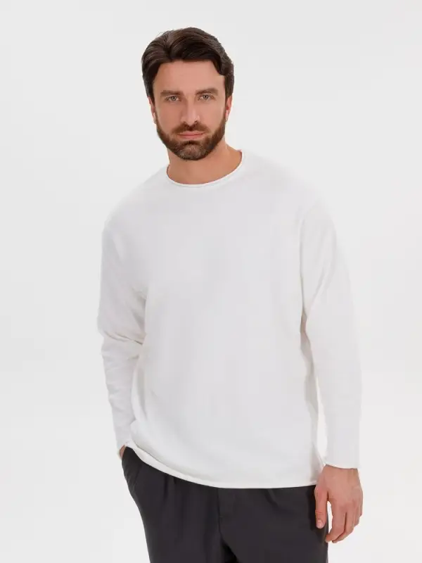 Лонгслив унисекс Siluetti Fuori, молочно-белый, размер L/XL