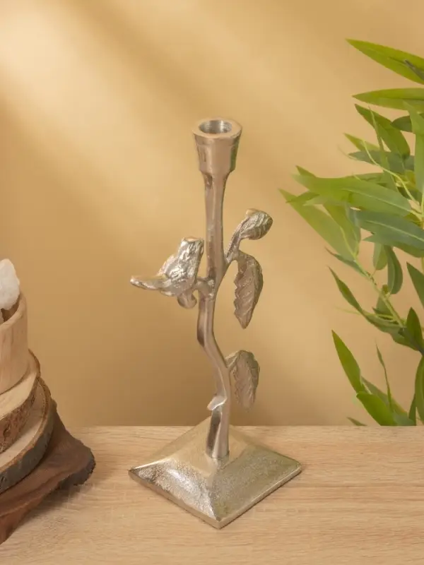Подсвечник «Соловей на ветке», 9.5×14×29 см, алюминий Подсвечник «Соловей на ветке», 9.5×14×29 см, алюминий