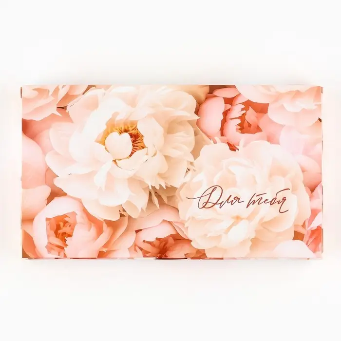 Коробка для шоколада с местом для денег «Пионы», 20 х 2 х 12 см Коробка для шоколада с местом для денег «Пионы», 20 х 2 х 12 см