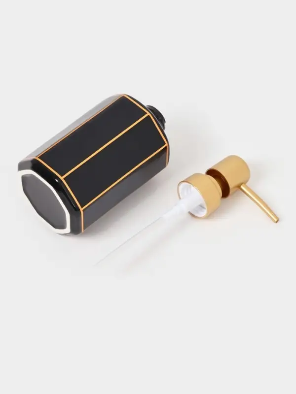 Набор для ванной &laquo;Равновесие&raquo;, 2 предмета, дозатор для мыла, стакан, чёрный