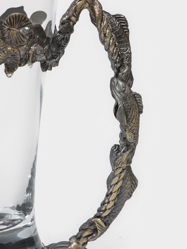 Пивной бокал 500 мл Пивной бокал 500 мл "Рыбы", подарочный, бронза