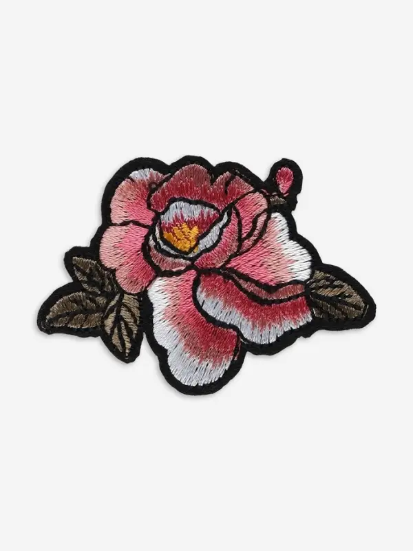 Термоаппликация «Цветок», 4×6 см, розовая Термоаппликация «Цветок», 4×6 см, розовая