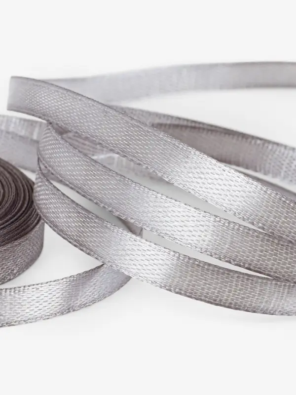 Лента атласная, 6 мм, 23±1 м, тёмно-серая №180 Лента атласная, 6 мм, 23±1 м, тёмно-серая №180