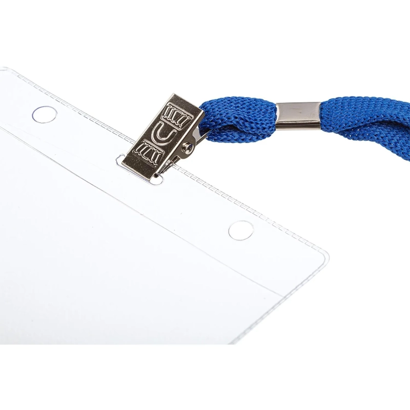 Бейдж Attache 120х87мм металл зажим/тесьма син.(10шт.) 1065ГК-101