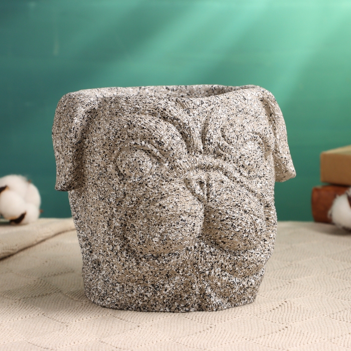 Кашпо  Кашпо "Рикки" серый камень, 18х16х15см