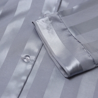 Пижама женская (рубашка, брюки) KAFTAN "Полоска", серо-голубой, р.52-54